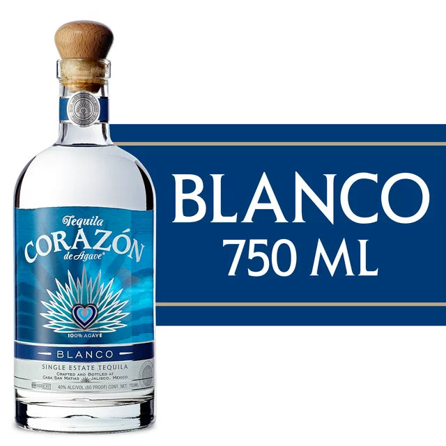 Corazon de Agave Blanco Tequila Liter CC