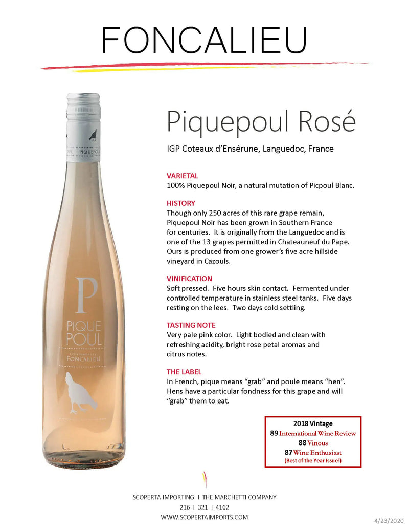 Foncalieu Piquepoul Rose 750ML N