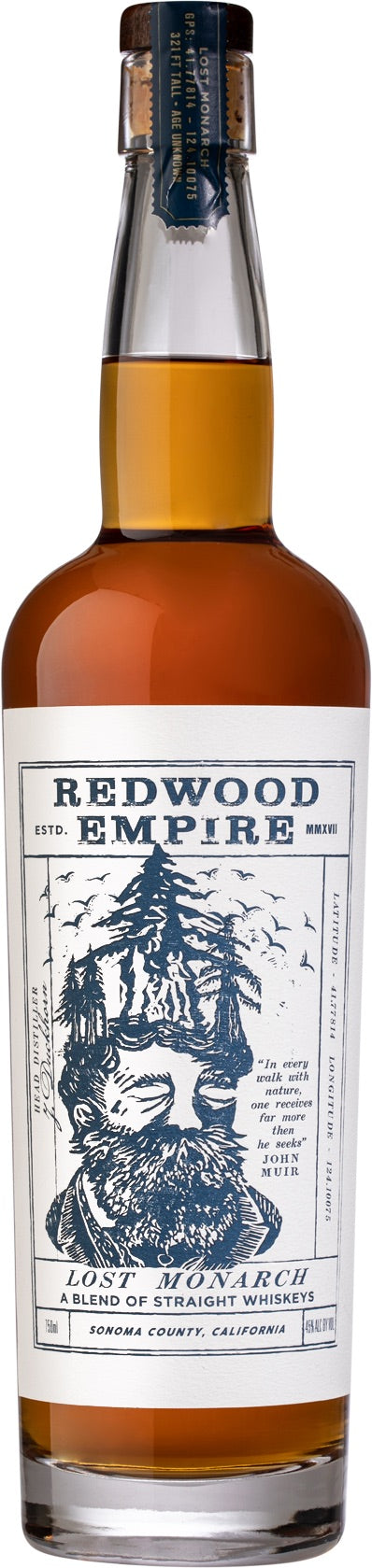 Redwood Empire Lost Monarch Straight Whiskey Blend 750ML G