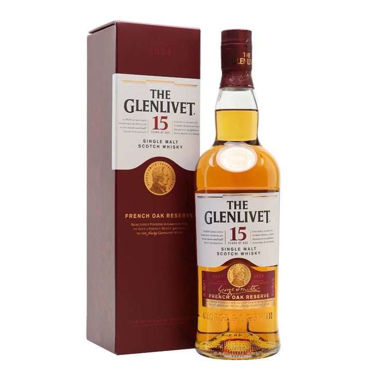 Glenlivet 15YR French Oak Finish Scotch Whisky 750ML R