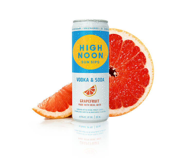 High Noon Grapefruit Vodka & Soda 4PK 355ML G