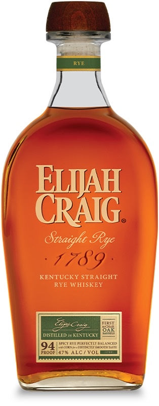Elijah Craig Straight Rye Whiskey 750ML G