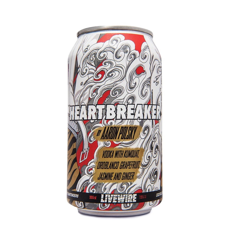 Livewire Heartbreaker Vodka with Kumquat, Grapefruit, Jasmine, Ginger SINGLE 12OZ