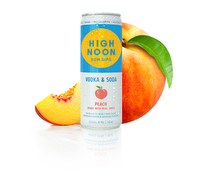 High Noon Peach Vodka & Soda 4PK 355ML G