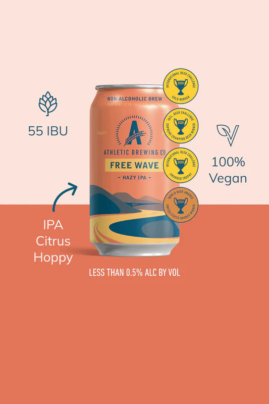 Athletic Brewing Non Alcoholic Free Wave Hazy IPA 6PK 12OZ C